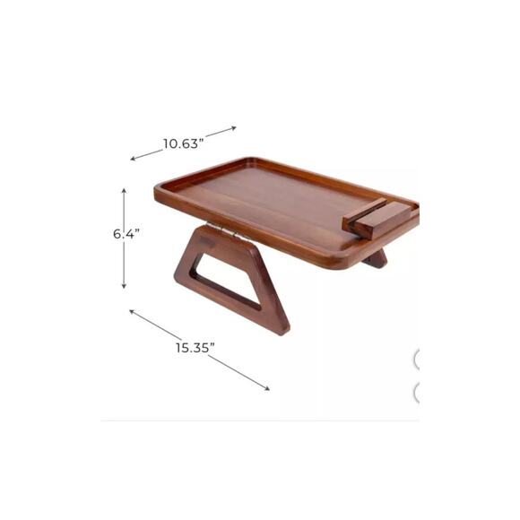 Smart Design Acacia Armrest Tray NIB - Picture 2 of 5